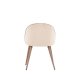 VENTURE DESIGN Matstol i sammet - beige polyestersammet och stl i trlook