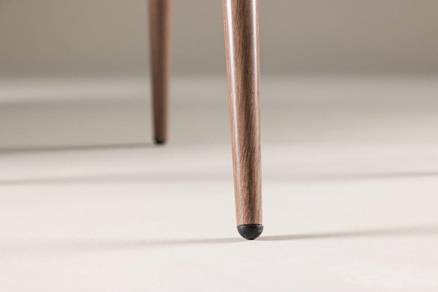 VENTURE DESIGN Matstol i sammet - beige polyestersammet och stl i trlook