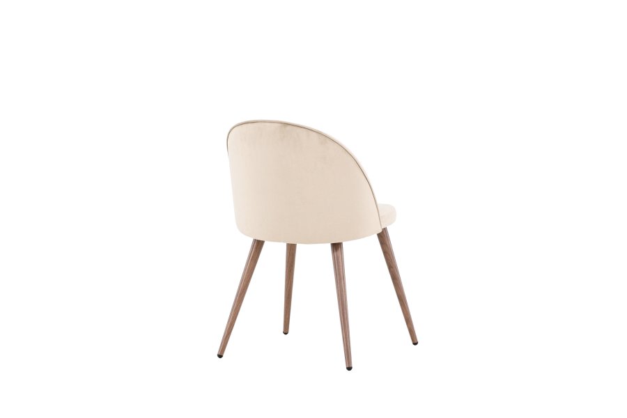 VENTURE DESIGN Matstol i sammet - beige polyestersammet och stl i trlook