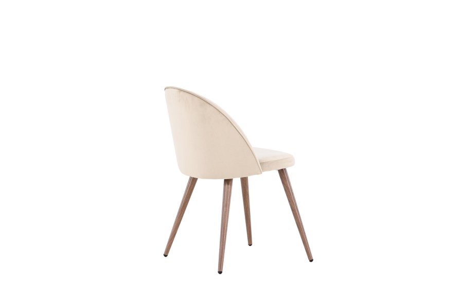 VENTURE DESIGN Matstol i sammet - beige polyestersammet och stl i trlook