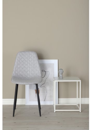 VENTURE DESIGN Polar Diamond spisestuestol - lys gr polyester og sort metall