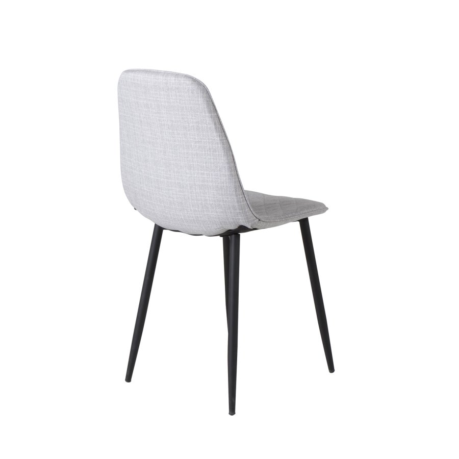 VENTURE DESIGN Polar Diamond spisestuestol - lys gr polyester og sort metall