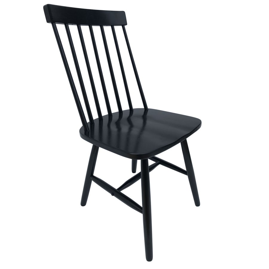VENTURE DESIGN Lönneberga spisestuestol - svart gummitre