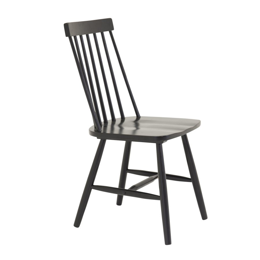 VENTURE DESIGN Lönneberga spisestuestol - svart gummitre