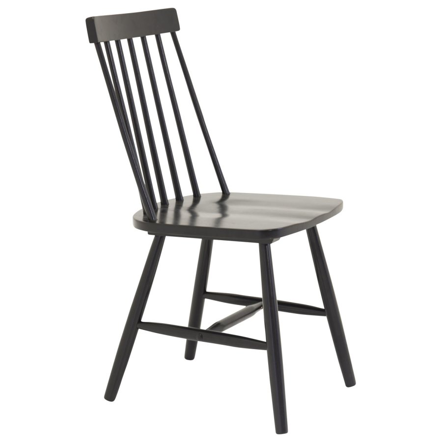 VENTURE DESIGN Lönneberga spisestuestol - svart gummitre