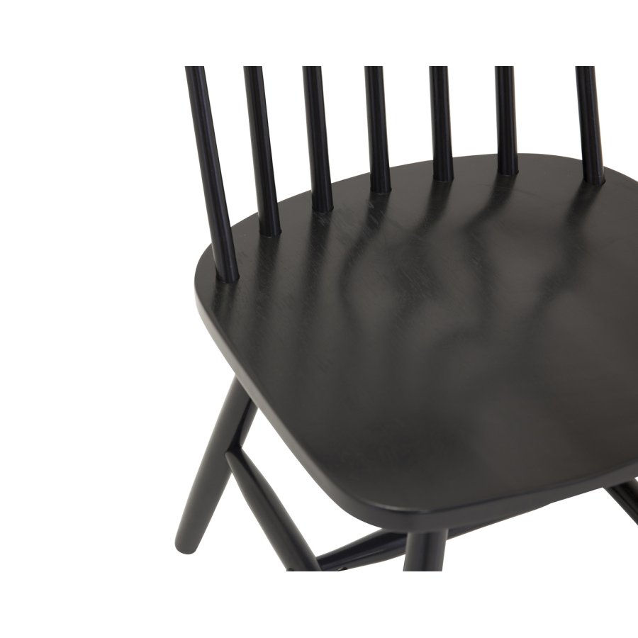 VENTURE DESIGN Lönneberga spisestuestol - svart gummitre