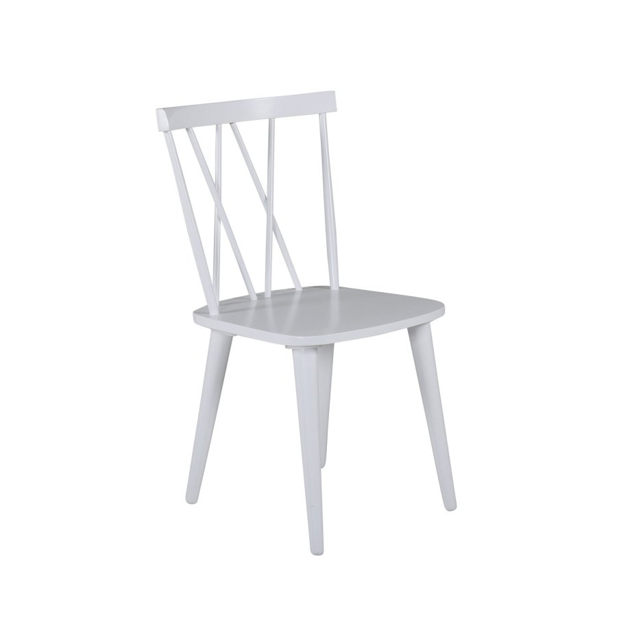 VENTURE DESIGN Mariannelund spisebordsstol - hvid gummitr