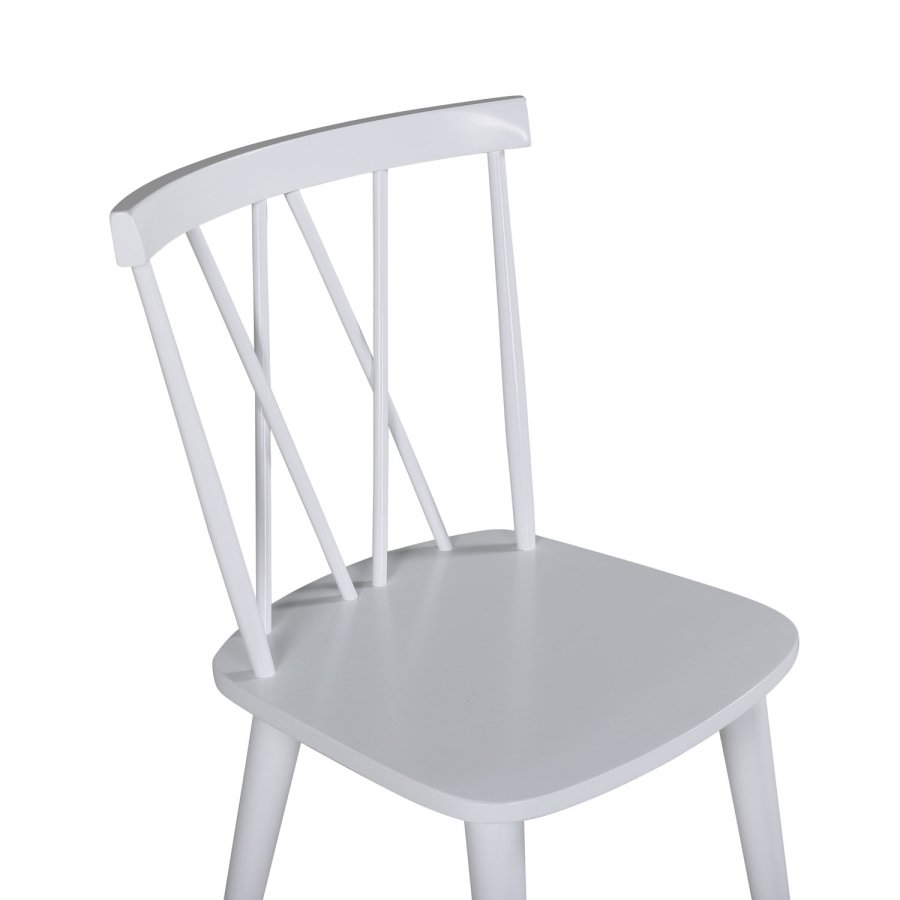 VENTURE DESIGN Mariannelund spisebordsstol - hvid gummitr