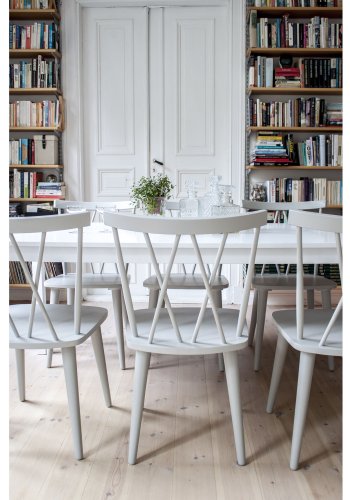 VENTURE DESIGN Mariannelund spisebordsstol - gr gummitr