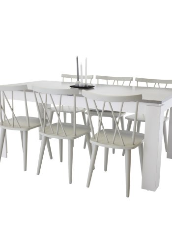 VENTURE DESIGN Mariannelund spisebordsstol - gr gummitr