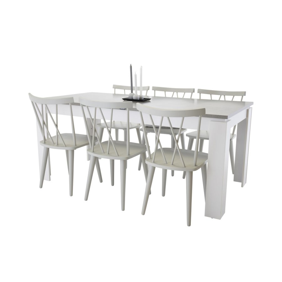 VENTURE DESIGN Mariannelund spisebordsstol - gr gummitr