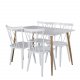 VENTURE DESIGN Mariannelund spisebordsstol - hvid gummitr