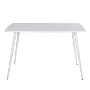 VENTURE DESIGN Polar Matbord - Vit MDF och Vit Metall (120 x 80 cm)