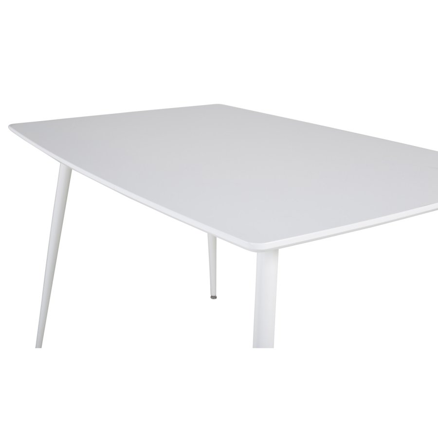 VENTURE DESIGN Polar spisebord - hvit MDF og hvitt metall (120x80)