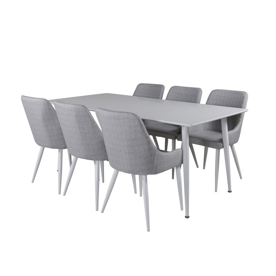 VENTURE DESIGN Polar spisebord - hvit MDF og hvitt metall (180x90)