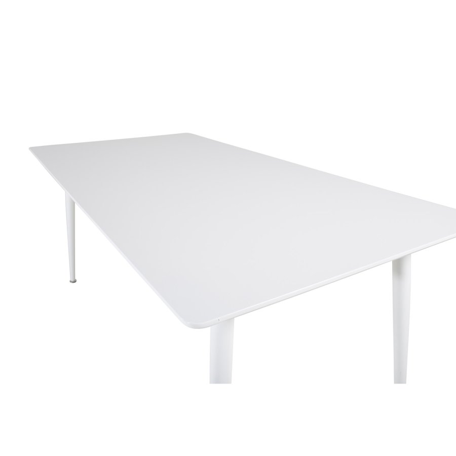 VENTURE DESIGN Polar spisebord - hvit MDF og hvitt metall (180x90)