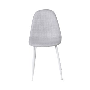 VENTURE DESIGN Polar spisebordsstol - lysegr polyester og hvid  metal