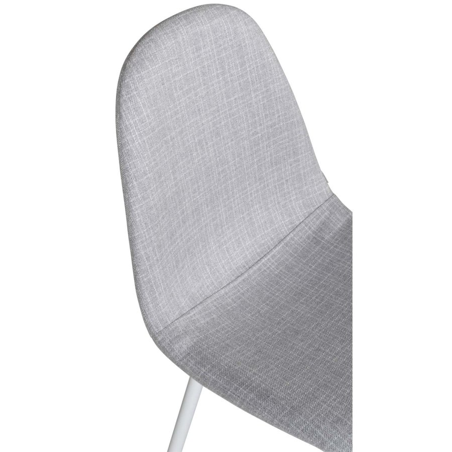 VENTURE DESIGN Polar spisestuestol - lys gr polyester og hvitt metall