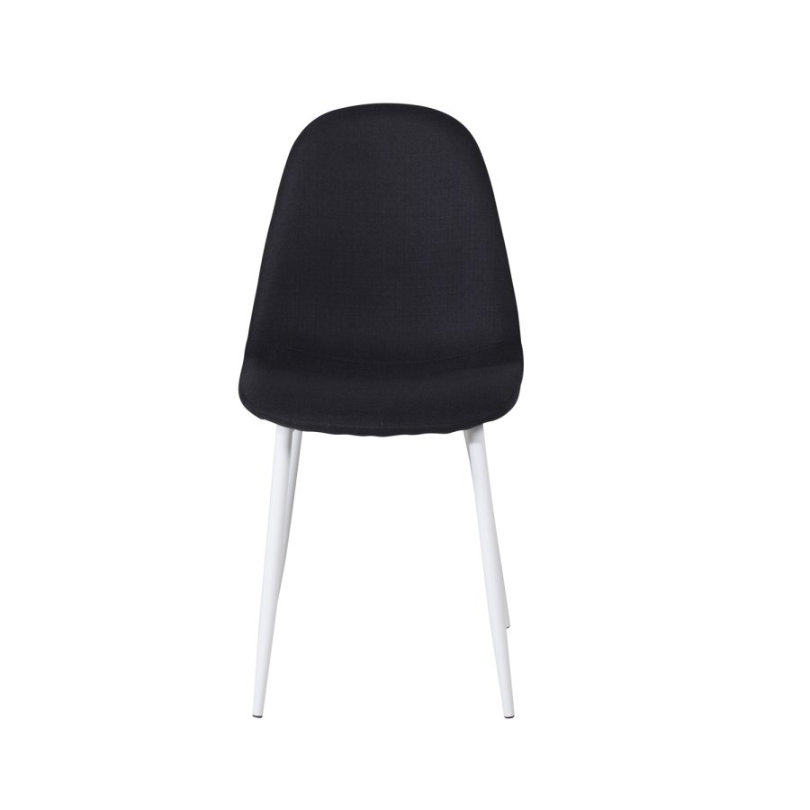 VENTURE DESIGN Polar spisestuestol - svart polyester og hvitt metall