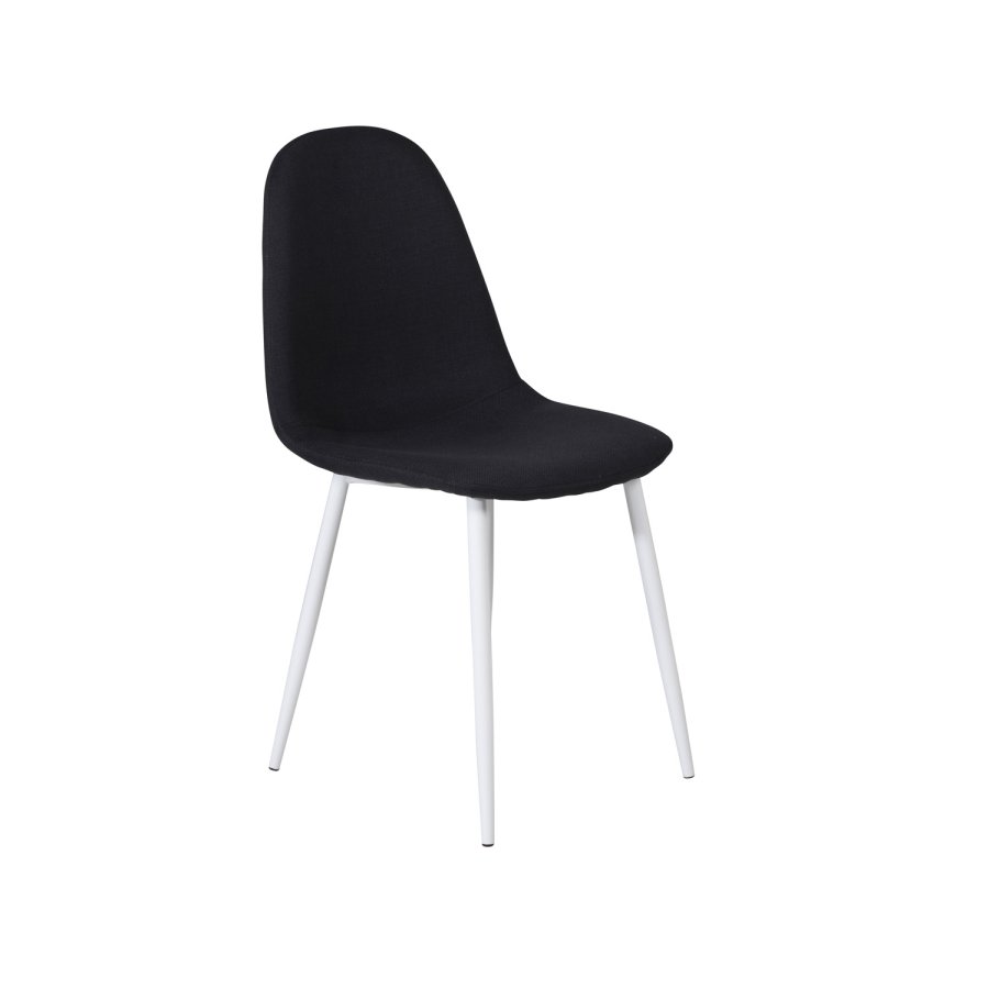 VENTURE DESIGN Polar spisestuestol - svart polyester og hvitt metall