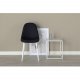 VENTURE DESIGN Polar spisestuestol - svart polyester og hvitt metall