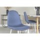 VENTURE DESIGN Polar spisestuestol - bl polyester og hvitt metall