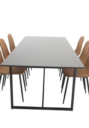 VENTURE DESIGN Polar spisestuestol - brun PU og metall