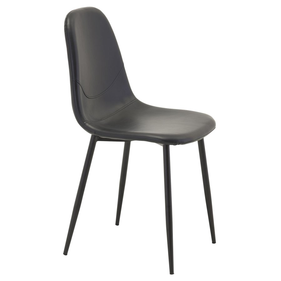 VENTURE DESIGN Polar spisestol - svart PU og metall