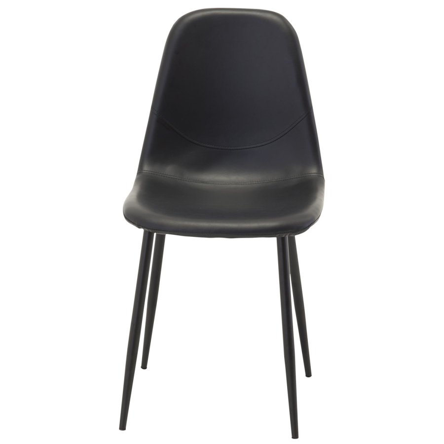 VENTURE DESIGN Polar spisestol - svart PU og metall