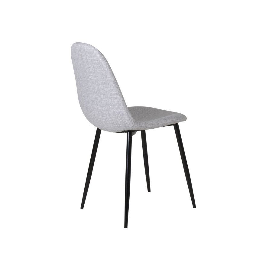 VENTURE DESIGN Polar spisestuestol - lys gr polyester og sort metall