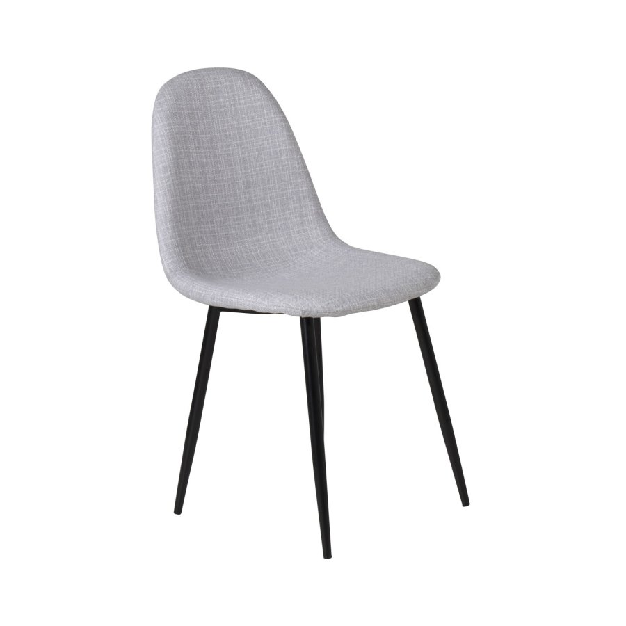 VENTURE DESIGN Polar spisestuestol - lys gr polyester og sort metall