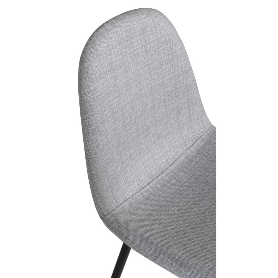 VENTURE DESIGN Polar spisestuestol - lys gr polyester og sort metall