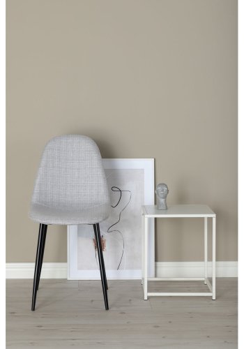 VENTURE DESIGN Polar spisestuestol - lys gr polyester og sort metall