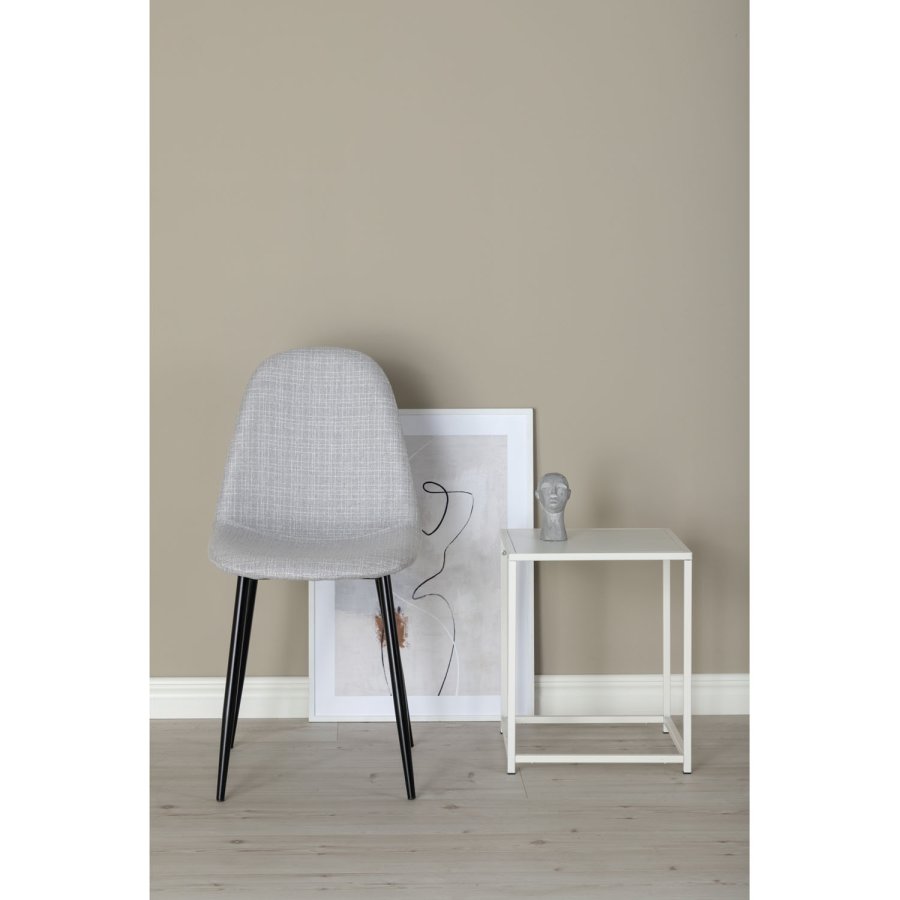 VENTURE DESIGN Polar spisestuestol - lys gr polyester og sort metall