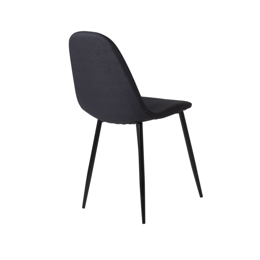 VENTURE DESIGN Polar spisestuestol - svart polyester og sort metall