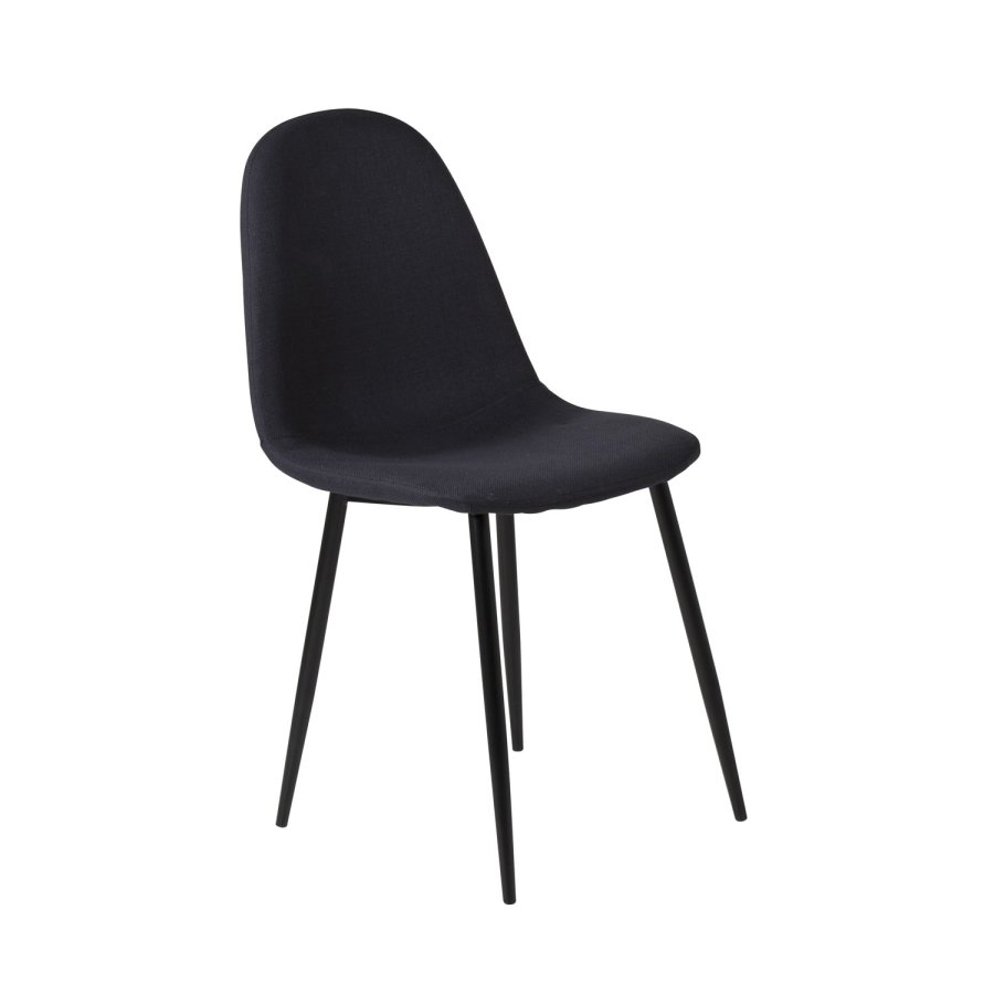 VENTURE DESIGN Polar spisestuestol - svart polyester og sort metall