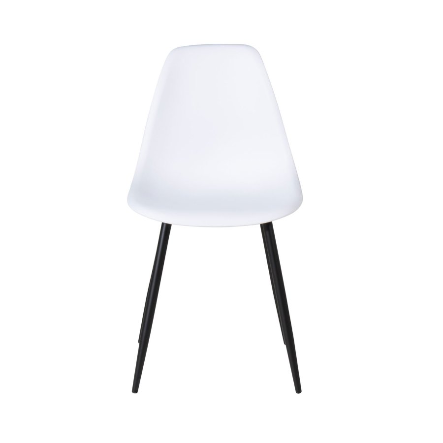 VENTURE DESIGN Polar Plastic spisestuestol - hvit plast og sort metall