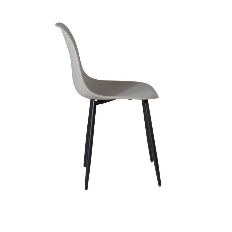 VENTURE DESIGN Polar Plastic spisestuestol - gr plast og sort metall