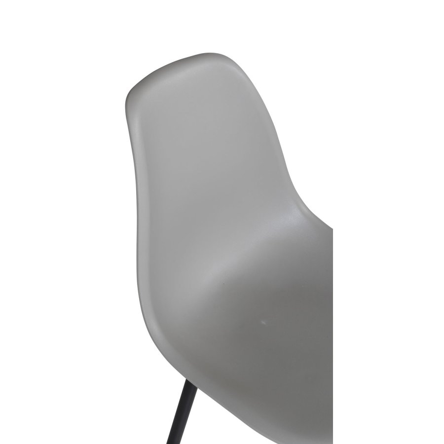 VENTURE DESIGN Polar Plastic spisestuestol - gr plast og sort metall