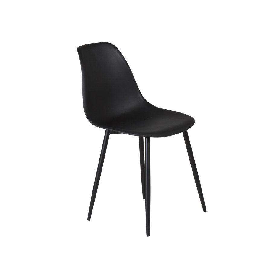 VENTURE DESIGN Polar Plastic spisestuestol - svart plast og sort metall