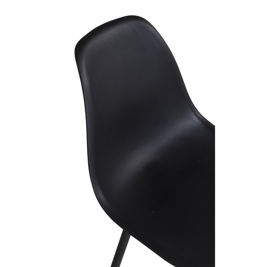 VENTURE DESIGN Polar Plastic spisestuestol - svart plast og sort metall