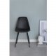 VENTURE DESIGN Polar Plastic spisestuestol - svart plast og sort metall