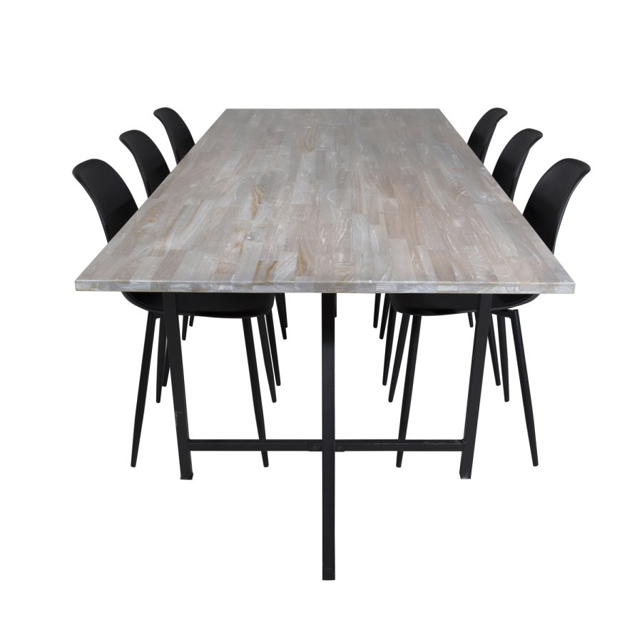 VENTURE DESIGN Polar Plastic spisestuestol - svart plast og sort metall