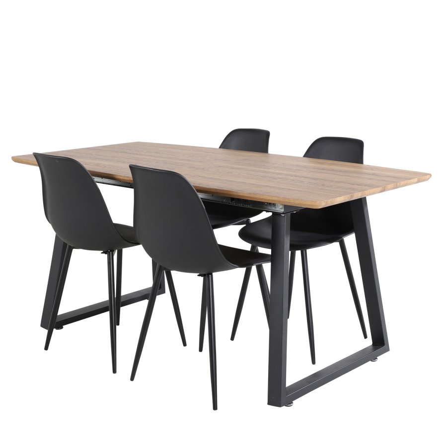 VENTURE DESIGN Polar Plastic spisestuestol - svart plast og sort metall