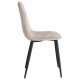 VENTURE DESIGN Polar spisestuestol - beige velur og sort metall