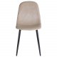 VENTURE DESIGN Polar spisestuestol - beige velur og sort metall