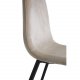 VENTURE DESIGN Polar spisestuestol - beige velur og sort metall