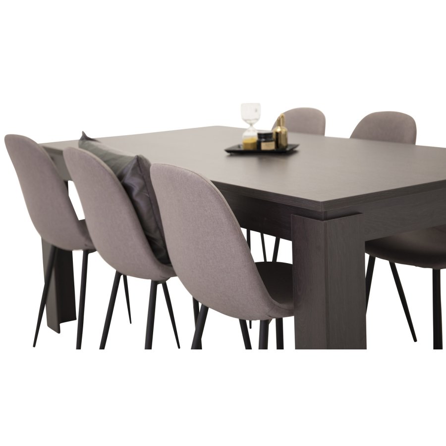 VENTURE DESIGN Polar spisestol - gr polyester og sort metall