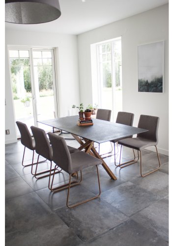 VENTURE DESIGN Mace spisestuestol - gr polyester og metall