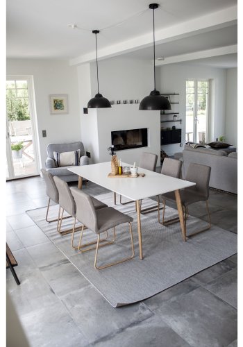 VENTURE DESIGN Mace spisestuestol - gr polyester og metall